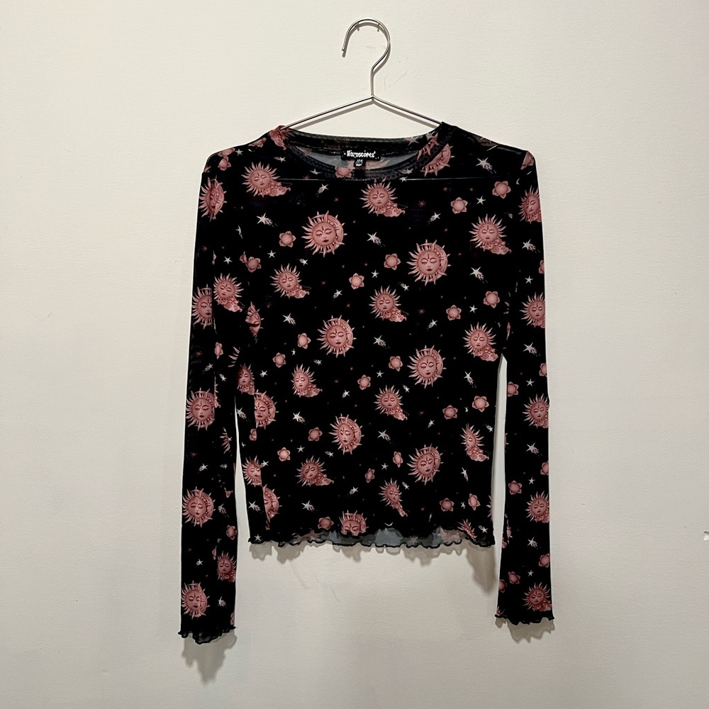 Horoscopez Long Sleeved Mesh Top, Size XL
